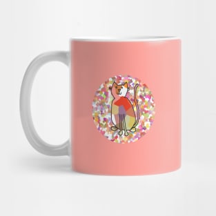 Small Cat on Roses Mug